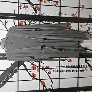 Eileen Fisher Viscose Gray Open-Front Cardigan Sweater Small